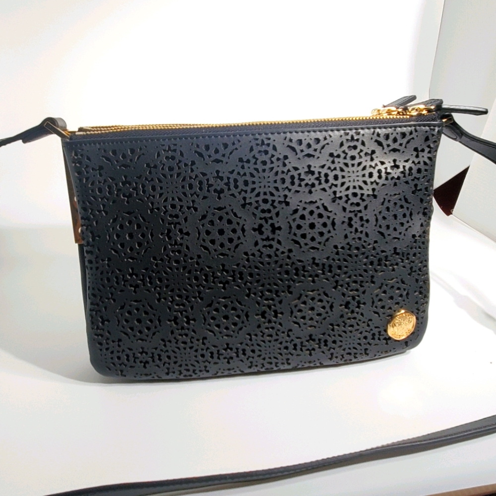 Vince camuto cut out lace detail crossbody